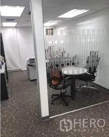 Office Space for rent in Khlong Toei, Bangkok - Small glass-partition meeting room with a round table and office chairs.