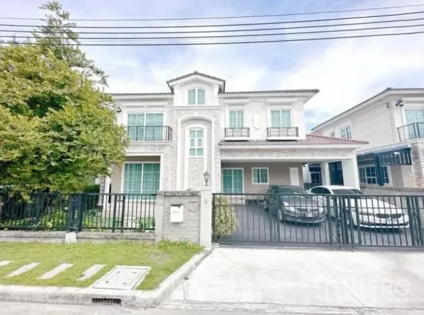 Detached House for rent in Bueng Kum, Bangkok - Two-storey detached house with gated driveway, double carport and small balconies in Bueng Kum.