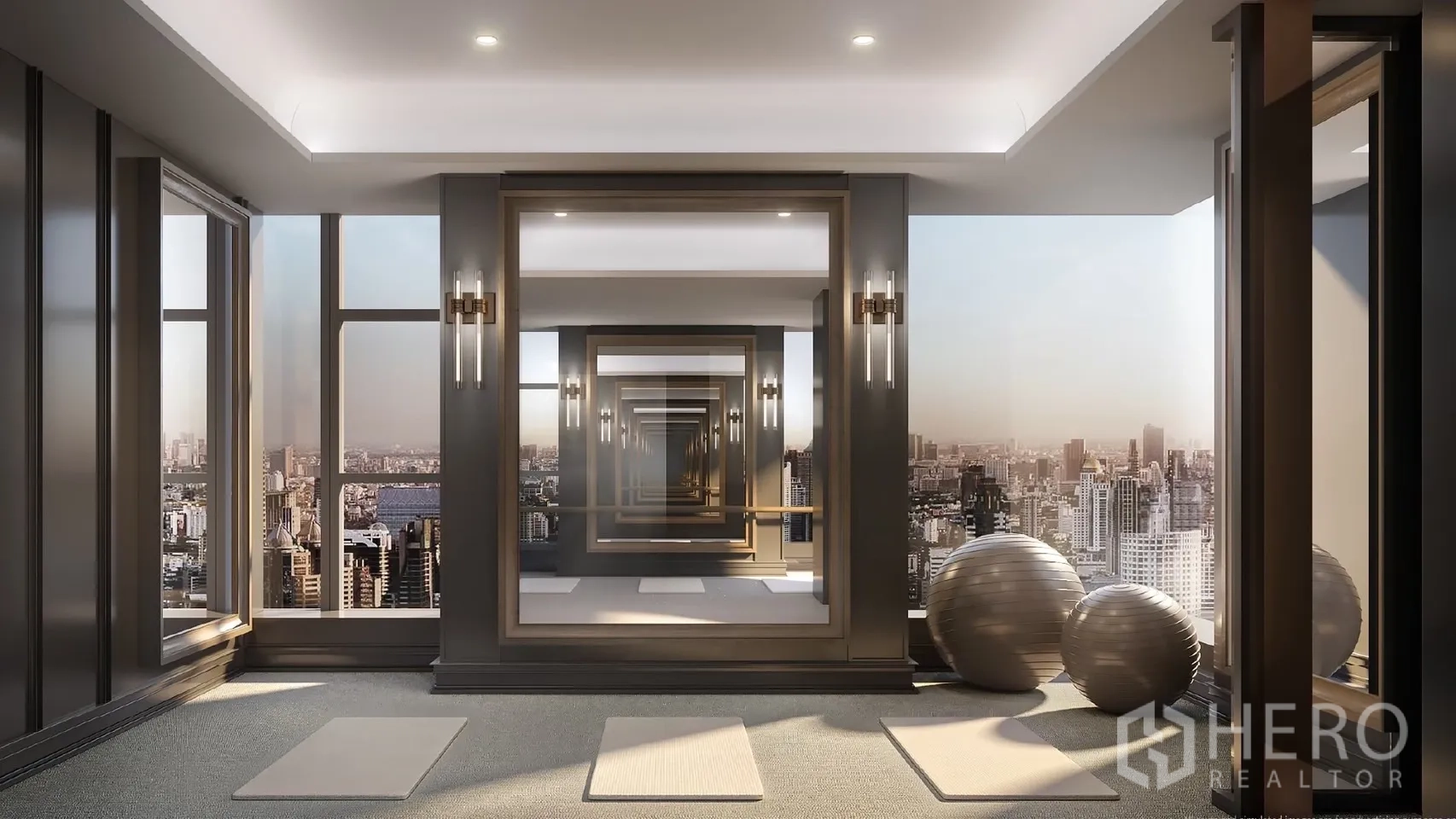 Condominium for rent - Indoor onsen-style hot tub with soft natural light and wood slat screens.