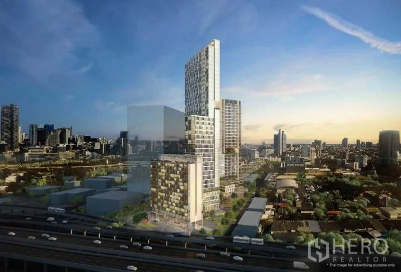 คอนโด ขายในHuai Khwang, Bangkok - ภาพภายนอกคอนโดไฮไรซ์ย่านพระราม 9 ใกล้ทางด่วน