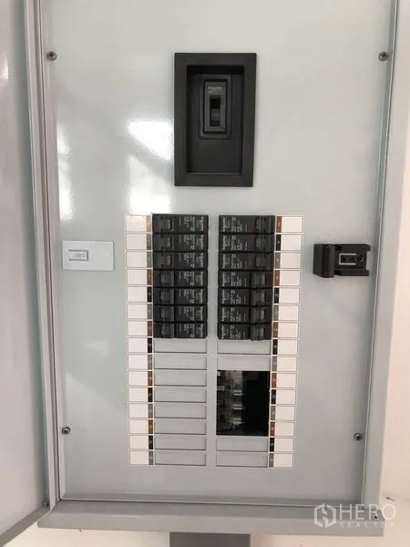 Factory for rent in Phra Nakhon Si Ayutthaya - Close‑up of electrical breaker panel suitable for three‑phase power.