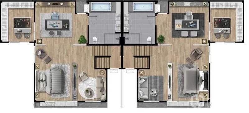 บ้าน ขายในPrawet, Bangkok - ผังชั้นบนสุดมีห้องมาสเตอร์กว้าง ห้องนั่งเล่นครอบครัว และห้องน้ำขนาดใหญ่