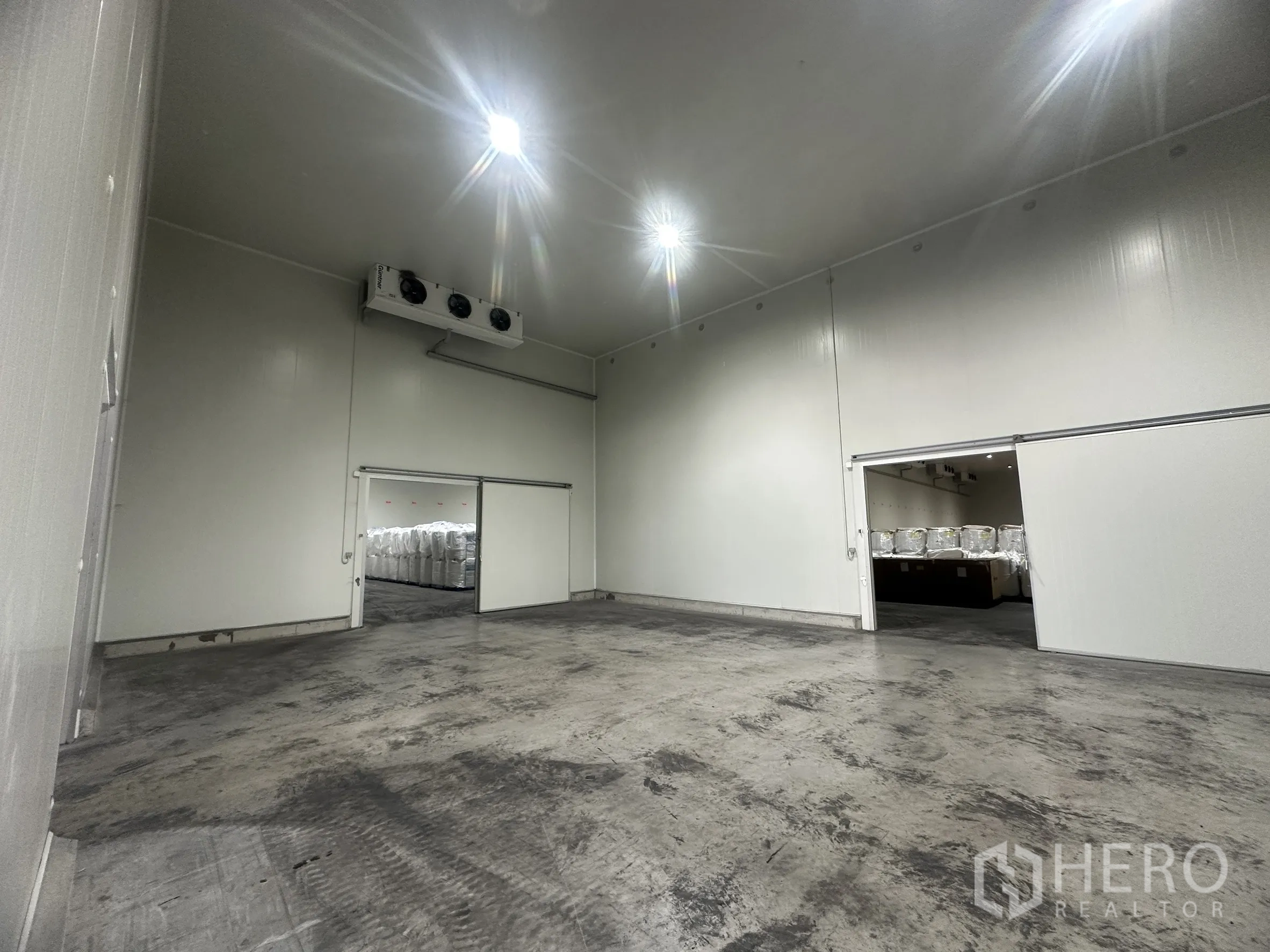 Warehouse for rent in Bang Pa-in, Phra Nakhon Si Ayutthaya - Insulated rooms with sliding doors connecting separate chilled zones.