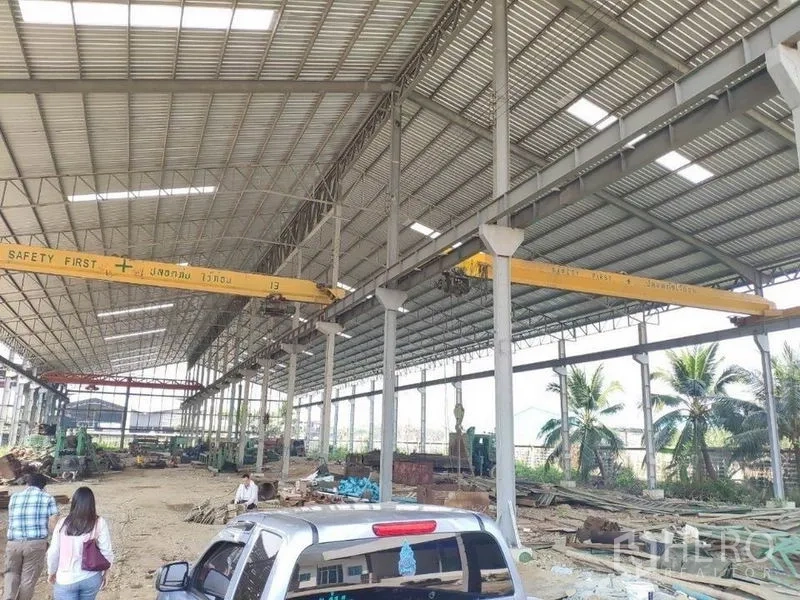 โรงงาน ให้เช่าในSamut Sakhon - ฮอลล์โรงงานเพดานสูง เปิดโล่ง พร้อมเครนโอเวอร์เฮด บางกระเจ้า