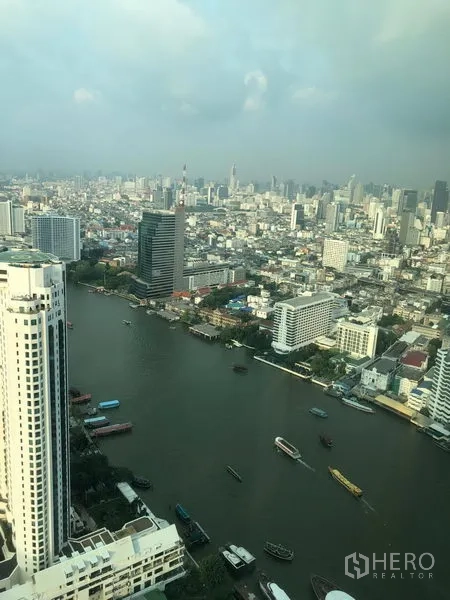 คอนโด ให้เช่าหรือขายในKhlong San, Bangkok - วิวชั้นสูงแม่น้ำเจ้าพระยาและทิวทัศน์เมืองกรุงเทพฯ